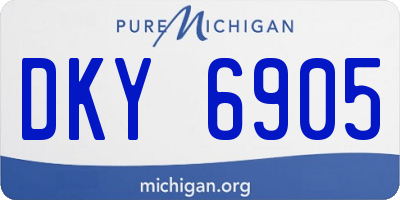 MI license plate DKY6905