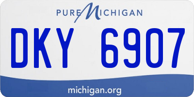 MI license plate DKY6907