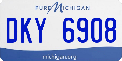 MI license plate DKY6908