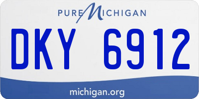 MI license plate DKY6912