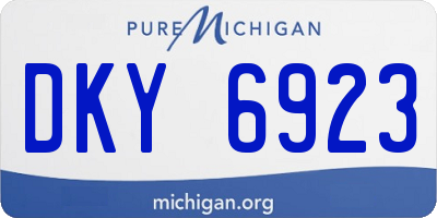 MI license plate DKY6923