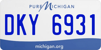 MI license plate DKY6931
