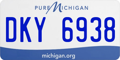 MI license plate DKY6938