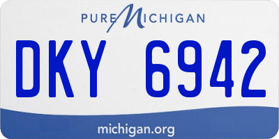 MI license plate DKY6942