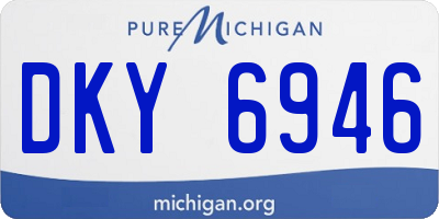 MI license plate DKY6946