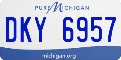 MI license plate DKY6957