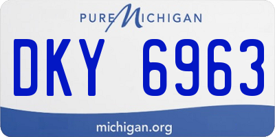 MI license plate DKY6963