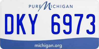 MI license plate DKY6973