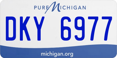 MI license plate DKY6977