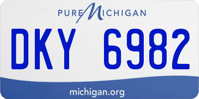 MI license plate DKY6982