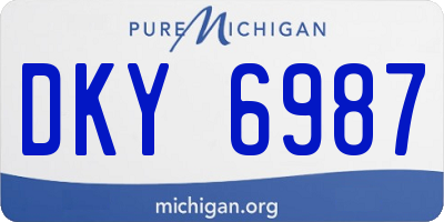 MI license plate DKY6987