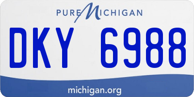 MI license plate DKY6988