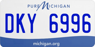 MI license plate DKY6996