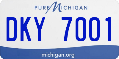 MI license plate DKY7001