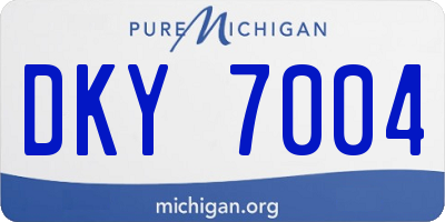 MI license plate DKY7004