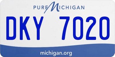 MI license plate DKY7020