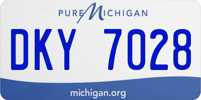 MI license plate DKY7028