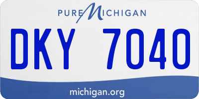 MI license plate DKY7040