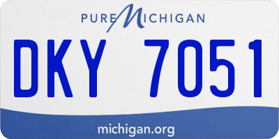 MI license plate DKY7051