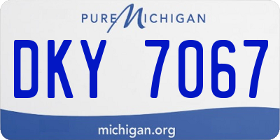 MI license plate DKY7067