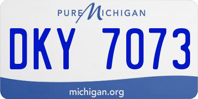MI license plate DKY7073