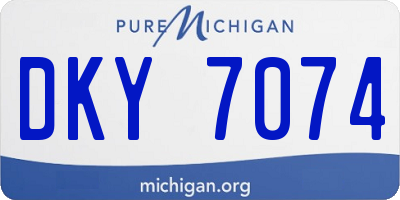 MI license plate DKY7074