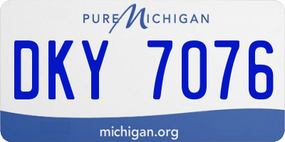 MI license plate DKY7076