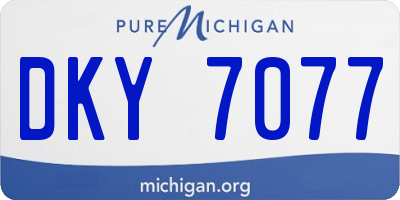 MI license plate DKY7077