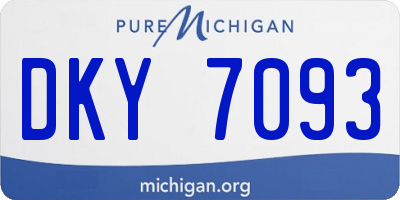 MI license plate DKY7093
