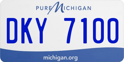 MI license plate DKY7100