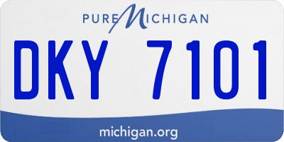 MI license plate DKY7101