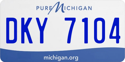 MI license plate DKY7104