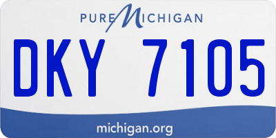 MI license plate DKY7105