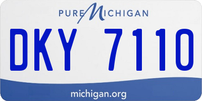 MI license plate DKY7110