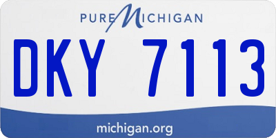 MI license plate DKY7113