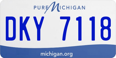 MI license plate DKY7118
