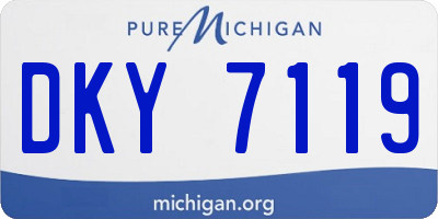 MI license plate DKY7119