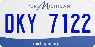 MI license plate DKY7122
