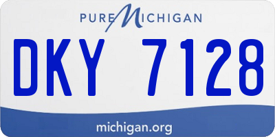 MI license plate DKY7128