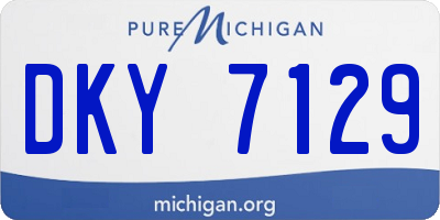 MI license plate DKY7129