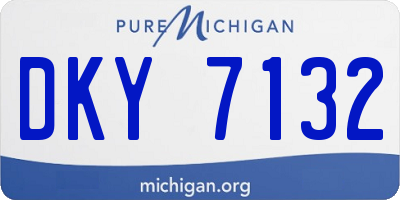 MI license plate DKY7132
