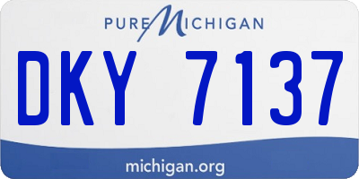 MI license plate DKY7137