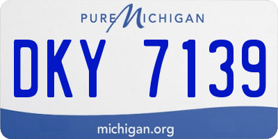 MI license plate DKY7139