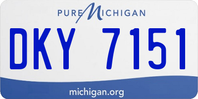 MI license plate DKY7151
