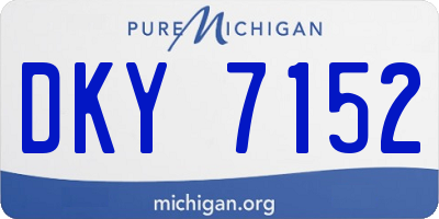 MI license plate DKY7152
