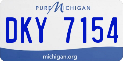 MI license plate DKY7154