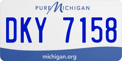 MI license plate DKY7158