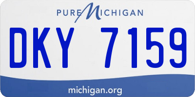 MI license plate DKY7159