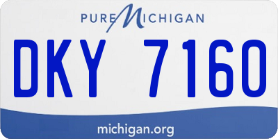 MI license plate DKY7160