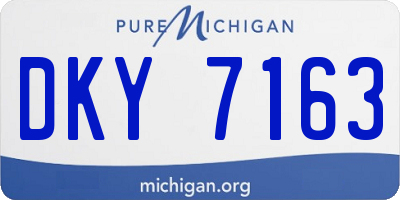 MI license plate DKY7163